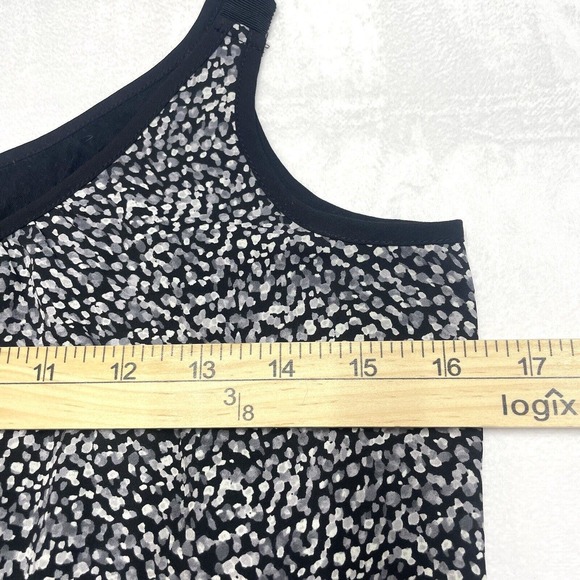 Express Shirt Womens Small Black White Sleeveless Tank Top 1/4 Zip Sheer Ladies - Picture 4 of 6